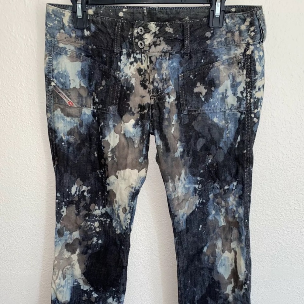 Diesel Jeans 29 Made in Italy Service Spa Splattered Paint Camouflage 30" L